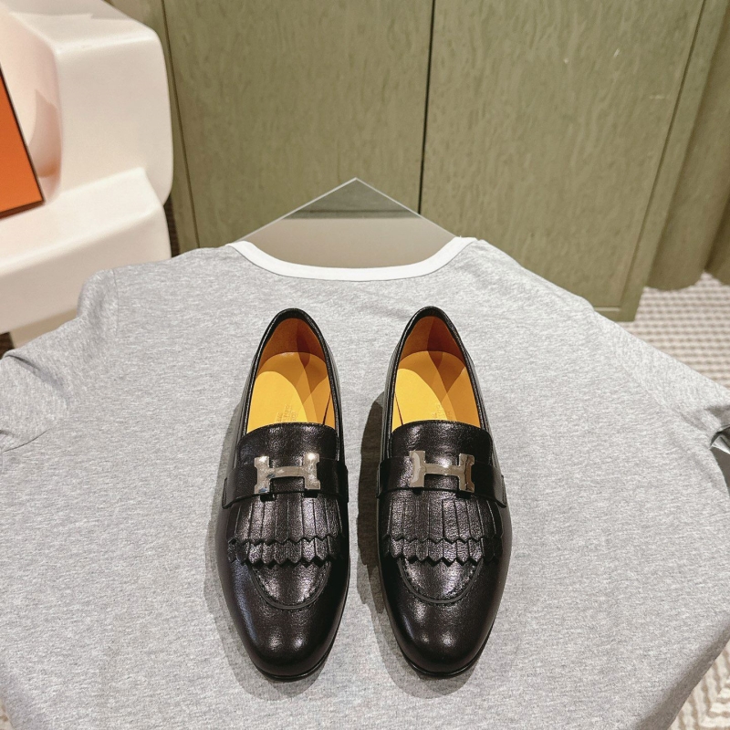 H**mes leather shoes